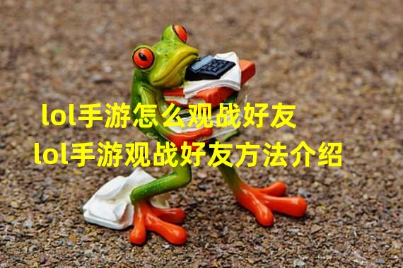 lol手游怎么观战好友 lol手游观战好友方法介绍