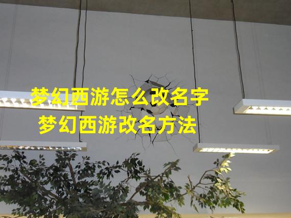 梦幻西游怎么改名字 梦幻西游改名方法