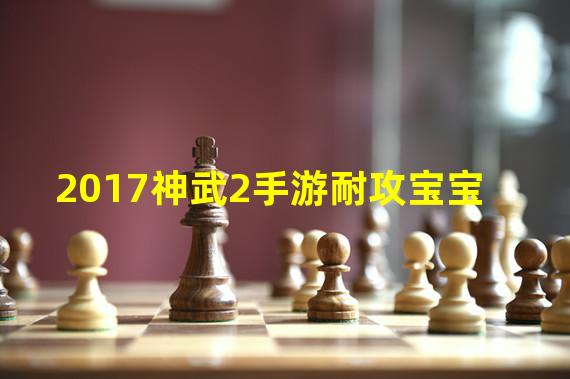 2017神武2手游耐攻宝宝