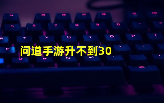 问道手游升不到30