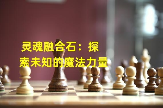 灵魂融合石：探索未知的魔法力量